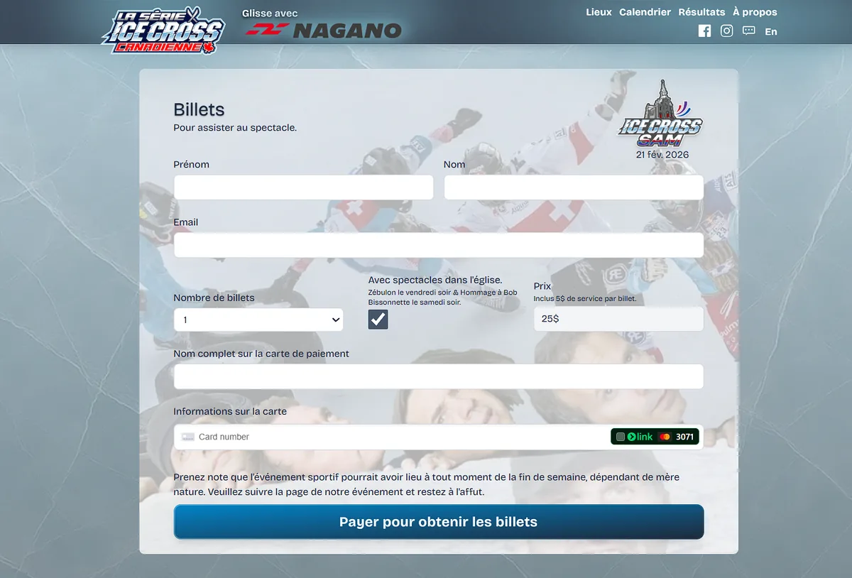 Plateforme web de billetterie et de paiement en ligne